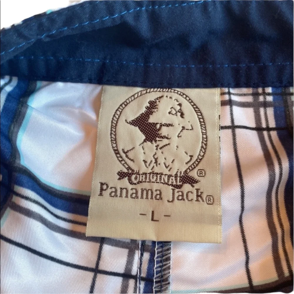 Panama Jack Boys Plaid Swim Trunks